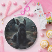 スコティッシュテリアパンプキンスハロウィーン怖い ペーパープレート (パーティー)