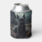 スコティッシュテリアパンプキンスハロウィーン怖い 缶クーラー (缶正面)