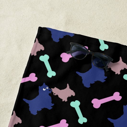 スコティッシュテリアパーソナライズされたビーチT ビーチタオル (インサイチュ)