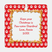 スコティッシュテリアパーソナライズされたークリスマス メタルオーナメント (裏面)