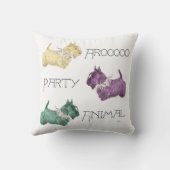 スコティッシュテリアパーティー動物 クッション (裏面)