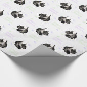 スコティッシュテリアパーティー動物 ラッピングペーパー (角)