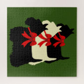 スコティッシュテリアブラックシルエット3枚/1014ピース ジグソーパズル (横)