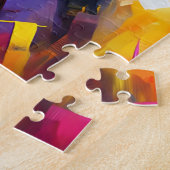 スコティッシュテリアブラックドッグアクリルプリントドッグ恋人 ジグソーパズル (側面)