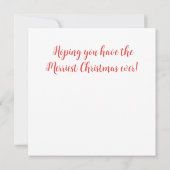 スコティッシュテリアプレイドホリデーグリーティングカード (裏面)