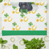 スコティッシュテリアホリデイホームデコールセントパトリック・デイ キッチンタオル (折り畳み)