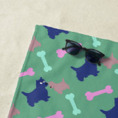 スコティッシュテリアボーンズビーチタオル ビーチタオル (インサイチュ)