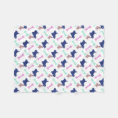 スコティッシュテリアボーンズ選択カラードッグブランケット2 フリースブランケット (正面(横))