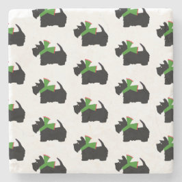 スコティッシュテリアメリークリスマスプレド ストーンコースター