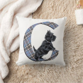 スコティッシュテリアモノグラムC枕 クッション (ブランケット)