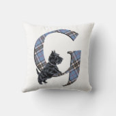 スコティッシュテリアモノグラムG枕 クッション (裏面)