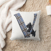 スコティッシュテリアモノグラムV枕 クッション (ブランケット)