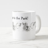 スコティッシュテリアラブラドールの友達|To The Park ジャンボコーヒーマグカップ (正面右)