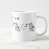 スコティッシュテリアラブラドールの友達|To The Park ジャンボコーヒーマグカップ (右)