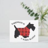 スコティッシュテリアレッド&ブラックプリドセーター ポストカード (スタンド正面)