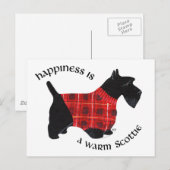 スコティッシュテリアレッド&ブラックプリドセーター ポストカード (正面/裏面)