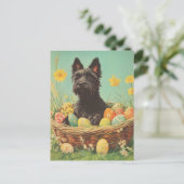 スコティッシュテリアヴィンテージイースター ポストカード (スタンド正面)