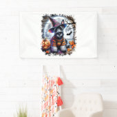 スコティッシュテリアードグハロウィーン 横断幕 (インサイチュ)