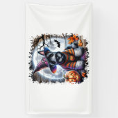 スコティッシュテリアードグハロウィーン 横断幕 (縦)