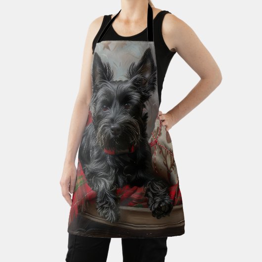 スコティッシュテリアードッグクリスマスフェスティバル エプロン (インサイチュ)