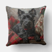 スコティッシュテリアードッグクリスマスフェスティバル クッション (裏面)