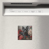 スコティッシュテリアードッグクリスマスフェスティバル マグネット (インサイチュ (食洗機))