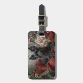 スコティッシュテリアードッグクリスマスフェスティバル ラゲッジタグ (正面縦)