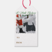 スコティッシュテリア信じークリスマス ギフトタグ (正面)