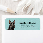 スコティッシュテリア差出人住所ラベル ラベル (インサイチュ)