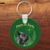 スコティッシュテリア平和 キーホルダー (正面)