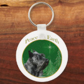 スコティッシュテリア平和 キーホルダー (正面)