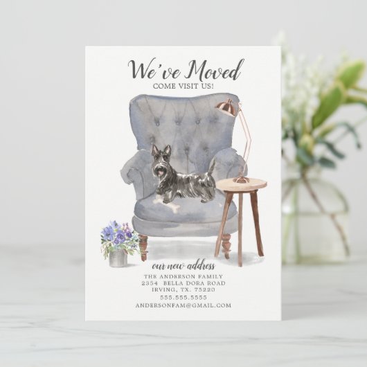 スコティッシュテリア引っ越しましたの移動告知 案内状 (スタンド正面)