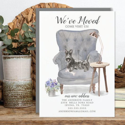 スコティッシュテリア引っ越しましたの移動告知 案内状