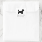 スコティッシュテリア形容認酒 – MALE DOG スクエアシール (バッグ)