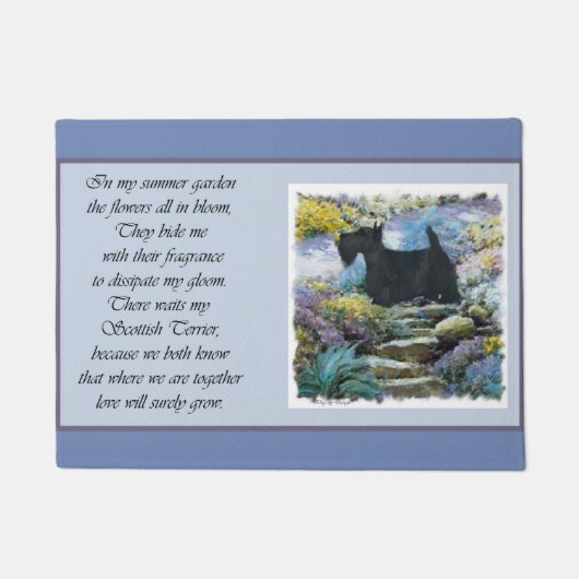 スコティッシュテリア愛好家 ドアマット (正面)