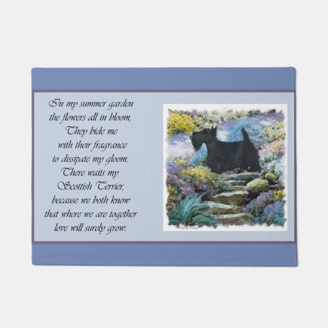 スコティッシュテリア愛好家 ドアマット (正面)