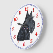 スコティッシュテリア時計 ラージ壁時計 (傾斜)