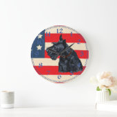 スコティッシュテリア時計 ラージ壁時計 (ホーム)