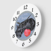 スコティッシュテリア時計 ラージ壁時計 (傾斜)