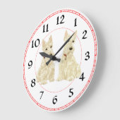 スコティッシュテリア時計 ラージ壁時計 (傾斜)