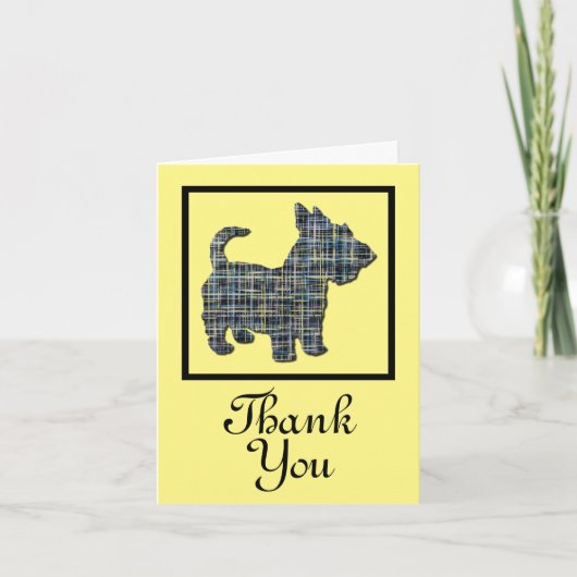 スコティッシュテリア犬ありがとうグリーティングカード カード (正面)