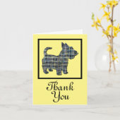 スコティッシュテリア犬ありがとうグリーティングカード カード (黄色い花)