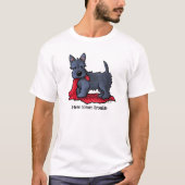 スコティッシュテリア犬のトラブル Tシャツ (正面)