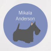 スコティッシュテリア犬は色の防水ラベルを品種 ラベル (デザイン1)