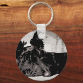 スコティッシュテリア犬キーリングキーチェーン キーホルダー (正面)