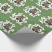 スコティッシュテリア白い花 ラッピングペーパー (角)