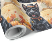 スコティッシュテリア紅葉感謝祭 ラッピングペーパー (ロールコーナー)