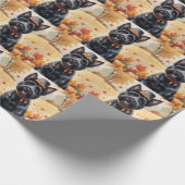 スコティッシュテリア紅葉感謝祭 ラッピングペーパー (角)