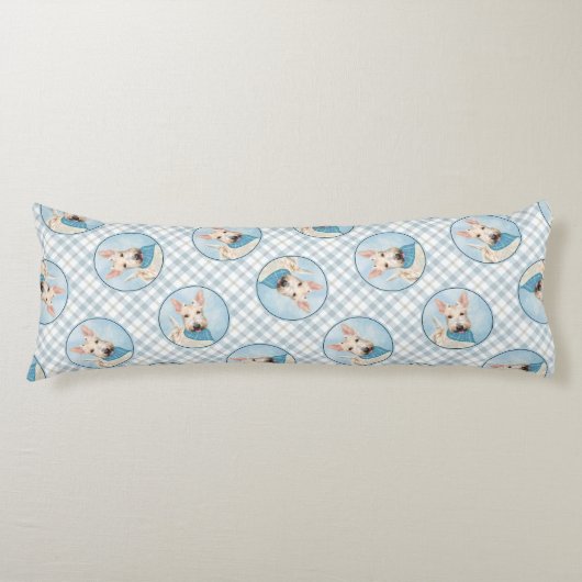 スコティッシュテリア絵を描ーのホエテンオリジナルドッグアート ボディピロー (正面)