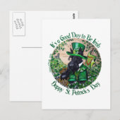スコティッシュテリア聖パトリックの日 ポストカード (正面/裏面)